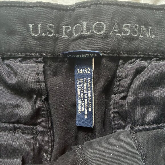 US Polo Assn. Men's Black Cargo Pants (34/32) - Picture 6 of 12